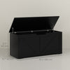 39.4 Inches Storage Chest, Storage Trunk with 2 Safety Hinges for Living Room, Black Wood Grain