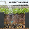 Vinyl Raised Garden Bed Kit, 3-Tier Elevated Garden Box with Open Bottom, DIY Assembly, Grey Wood Effect
