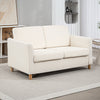 2-Seat Sofa Two-Seater Couch with Armrests and Wood Legs for Living Room, Bedroom