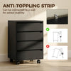 4 Drawer File Cabinet, Vertical Filing Cabinet with Wheels, Modern Printer Stand for Home Office, White