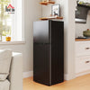Double Door Mini Fridge with Freezer, 4.6 Cu.Ft Small Refrigerator with Thermostat, Shelves, Reversible Door