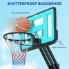 Soozier Basketball Hoop Outdoor, Basketball Hoop and Stand with Weighted Base and Shatterproof Backboard, 57.5