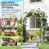 Steel Garden Arch, 7.5' Garden Arbor Trellis for Climbing Plants, Roses, Wedding Arch for Outdoor Bridal Party, Ceremony