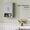 Bathroom Wall Cabinet, Medicine Cabinet, Toilet Storage Cabinet with Shelf for Living Room and Entryway, Grey