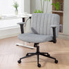 Criss Cross Chair with Flip-up Armrests, Wheels, Wide Office Chair with Adjustable Height, Tilting, Grey
