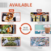 Tumbling Compost Bin Outdoor Dual Chamber 360° Rotating Composter 43 Gallon with Sliding Doors, Orange