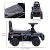 Kids Ride On Sliding Car with Hidden Under Seat Storage, Foot-to-Floor Design, Black