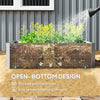 Set of 2 Galvanized Raised Beds for Garden, Outdoor Planter Box for Flowers, Herbs and Vegetables, Light Grey