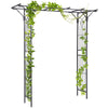 Metal Garden Arch Outdoor Walkway Arbor, 74.75