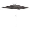 6.5x10ft Patio Umbrella, Rectangle Market Umbrella, Dark Grey