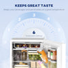 4.5 Cu Ft Mini Fridge with Freezer, Wheels, Single Door Refrigerator, Adjustable Thermostat, Reversible Door