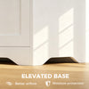 Storage Bench with Lift Top Storage Chest with Safety Hinges for Entryway, Living Room, White