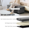 44 Inches Ottoman with Storage, Lid, Legs, Corduroy End of Bed Bench for Living Room, Bedroom, Entryway, Grey
