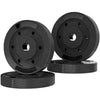 Soozier Weight Plates Set of 4, 1-Inch Barbell Weight Set for Home Gym Strength Training and Weightlifting, 4 x 11 lbs