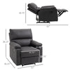 Recliner Chair, Manual Reclining Chair with Footrest, Padded Seat for Living Room, Bedroom, Study