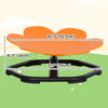 Qaba Flower-Shaped Kids Swivel Chair, Non-Slip Sensory Spinning Chair for Physical Coordination Training, Orange