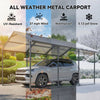 10 x 15ft Metal Carport, Heavy-Duty Carport Canopy with Reinforced Steel Frame & Roof, All-Weather Protection