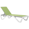 Outdoor Chaise Lounge Chair, Patio Aluminum Tanning Chair with 5-Level Adjustable Back, Portable Wheels, Breathable Mesh Fabric, for Pool, Deck, Garden