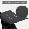 Qaba Tricycle for Toddler 4 in 1 Kids Trike with Reversible Adjustable Seat, Baby Push Bike with Removable Handle, Flat Canopy, Belt Storage Brake Clutch for 1-5 Years, Black