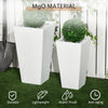Set of 2 Tall Planters with Drainage Holes, 22