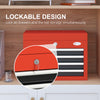 Portable Tool Chest with 4 Drawers and Top Storage, Lockable Steel Tool Box with Latch and Keys for Garage, Red