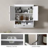 Medicine Cabinet with Adjustable Shelf, Bathroom Wall Cabinet Bathroom Cabinet with Recessed Panels, Black