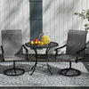 Outdoor Swivel Dining Chairs Set of 2, High Back Swivel Chairs with All Weather Mesh for Deck, Backyard, Poolside