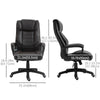 Massage Office Chair, High Back Executive Office Chair with 6-Point Vibration, Timer, Adjustable Height, Swivel Seat and Rocking Function, Black