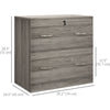 2 Drawer File Cabinet with Lock, Office Filing Cabinet, Hanging Bar for Letter Size, Home Office, Grey