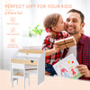 2 Pieces Kids Desk and Chair Set with Storage Pull-Out Drawer for 6-10 Years, Writing, Reading, Drawing