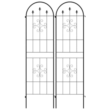 Metal Trellis Set of 2, Garden Trellis for Climbing Plants Support Frames, Arrow Design