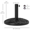 Patio Umbrella Base, 26 lbs Concrete Heavy Duty Umbrella Stand, Round Patio Umbrella Holder, Φ18.7