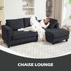 L Shaped Couch, L Shape Sofa with Chaise Lounge and Spring Cushion for Living Room, Bedroom