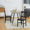 Wooden Dining Chairs Set of 2, Kitchen Chairs with Cross Back, Solid Structure for Living Room and Dining Room