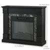 Electric Fireplace Mantel Wood Surround, Freestanding Fireplace Heater with Realistic Flame, Adjustable Temperature, Timer, Overheating Protection, and Remote Control, Black