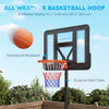 Soozier Basketball Hoop Outdoor, 4.6-10ft Portable Basketball Goal with Wheels and 43