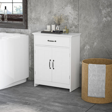 Bathroom Storage, Bathroom Cabinet with 2 Doors, Adjustable Shelves for Living Room Kitchen, 23.6