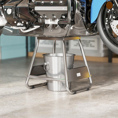 Universal Dirt Bike Stand, 1100 lbs Detachable Anti-Skid Steel Motorcycle Stand with Rubber Platform, Hole, Grey