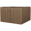 10' x 10' Universal Gazebo Sidewall Set with 4 Panels, Hooks/C-Rings Included for Pergolas & Cabanas, Brown