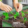 6' x 3' x 1' Large Outdoor Planter Box, Galvanized Raised Garden Bed with Metal Plant Stake, Silver, Green