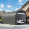 10' x 16' Heavy Duty Portable Carport Tent with Zippered Door, PE Cover for Car, Boat, Motorcycle, Bike