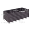 Galvanized Raised Garden Bed, Steel Outdoor Planters with Reinforced Rods, 71