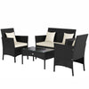 4-Piece Rattan Outdoor Furniture Set Patio Furniture Set with Coffee Table 22.8