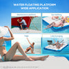 8' x 6' Water Floating Dock, Rafting Inflatable Island with Air Pump and Backpack for Pool, Beach, Ocean, Blue