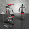 Soozier Home Gym Equipment, Multifunctional Weight Machine with Pulley System for Full Body Strength Training, Black