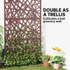 Metal Outdoor Privacy Screen, Freestanding Outdoor Divider with Stand, 78