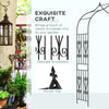 8.7FT Garden Arch Trellis, Outdoor Wedding Arbor for Ceremony with Scrollwork Design for Climbing Roses, Vines and Plants