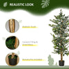 5FT Artificial Ficus Tree, Fake Tree with Leaves, Faux Plant in Nursery Pot for Indoor Decoration
