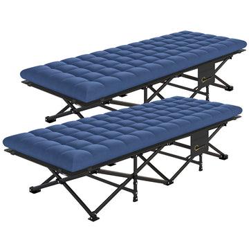 Set of 2 Camping Cot with Soft Pad, 32