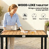 Aluminum Outdoor Dining Table for 6, Patio Rectangular Table, 47.2